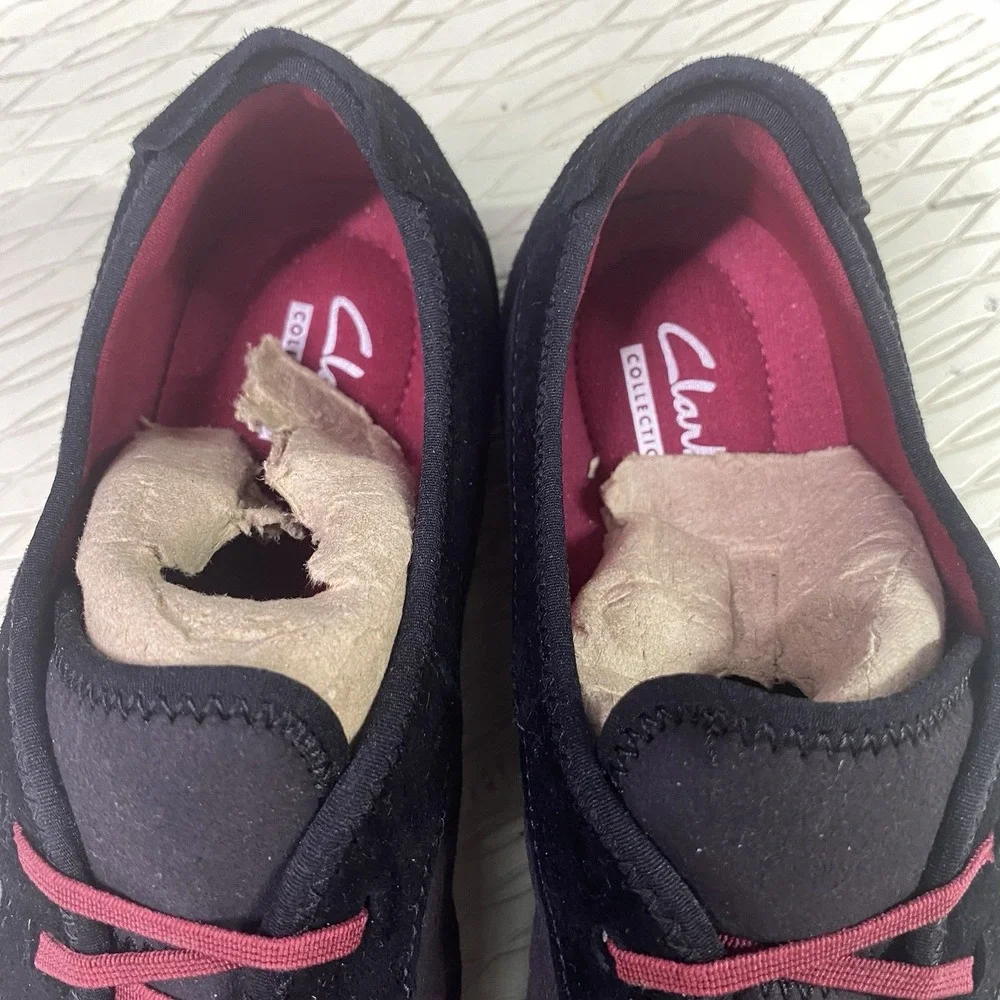Clarks Charron Twine Womens Black Synthetic Lifestyle Sneaker Shoes Sz. 10M‎ NWB